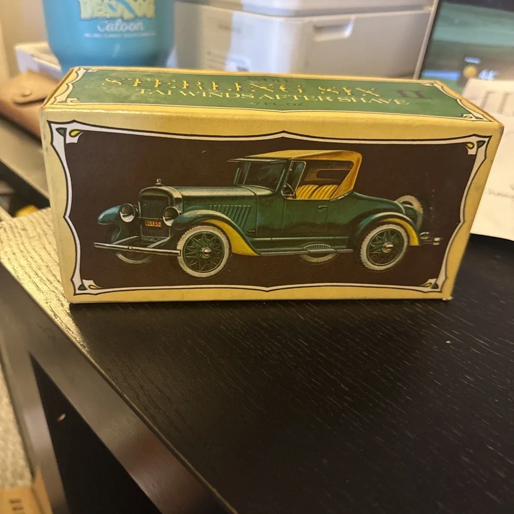 Avon Sterling Six II Green Car Wild Country After Shave 7oz Vtg‎ Bottle Box NIB